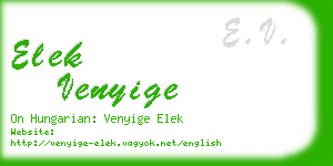 elek venyige business card